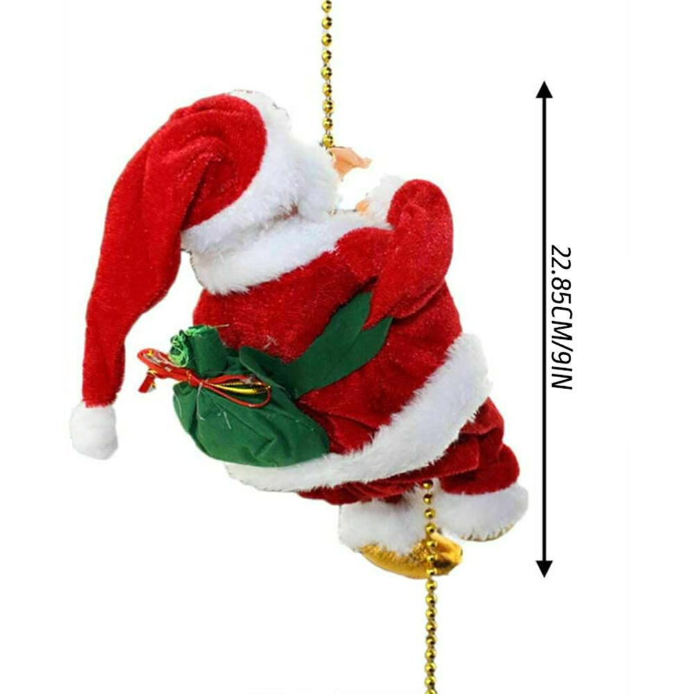 Cartoon Electric Santa Climbing Rope Ladder Toy Fashion Festival Party Decoration For Chirstmas Party