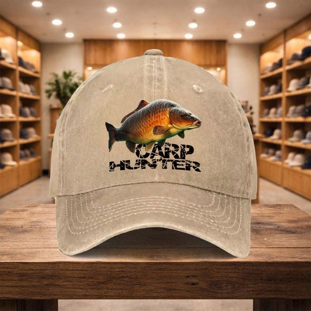 pc CARP HUNTER Adjustable Snapback Baseball Cap  Lightweight Unisex Hat Suitable for Sports Travel  Outdoor Adjustable Buck
