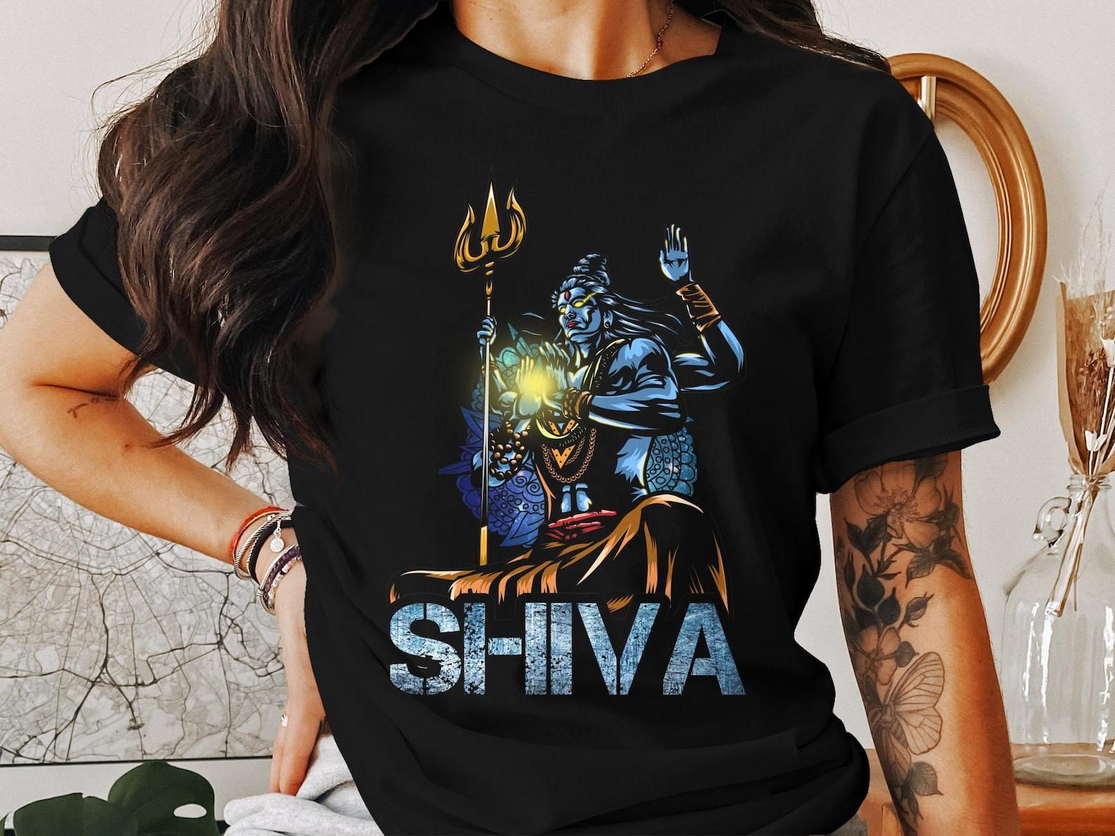 Lord Shiva T-Shirt, Hindu God Graphic Tee, Mythological Deity Apparel, Shiva Illustration, Hindu Religion Shirt, Historical Deity Top 4XL