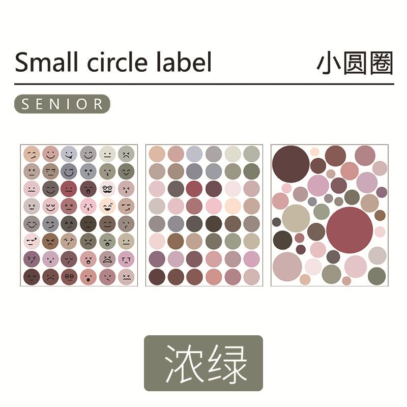 Gift Korean Version of Ins Polka Dot Smiley Face and Paper Sticker DIY Diary Account Decoration Material Label Sealing Sticker