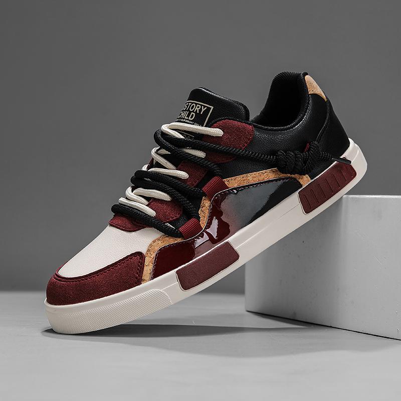 Men’s Sports Shoes Casual Skateboarding Shoes Red Running Shoes Jogging Sneakers Shoes for Students Plus Size