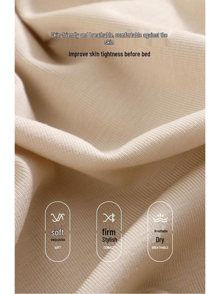 Women's Autumn Cotton Pajama Set with Chest Pad - Long Sleeve, Long Pants, Sporty Outdoor Homewear