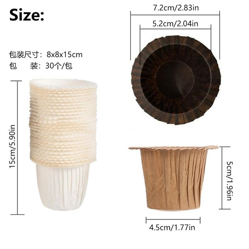 Top Hat Cupcake Flanged Muffin Cup Muffin Cake Paper Holder Curled Muffin Cup Top Hat Paper Holder Pack Of 30