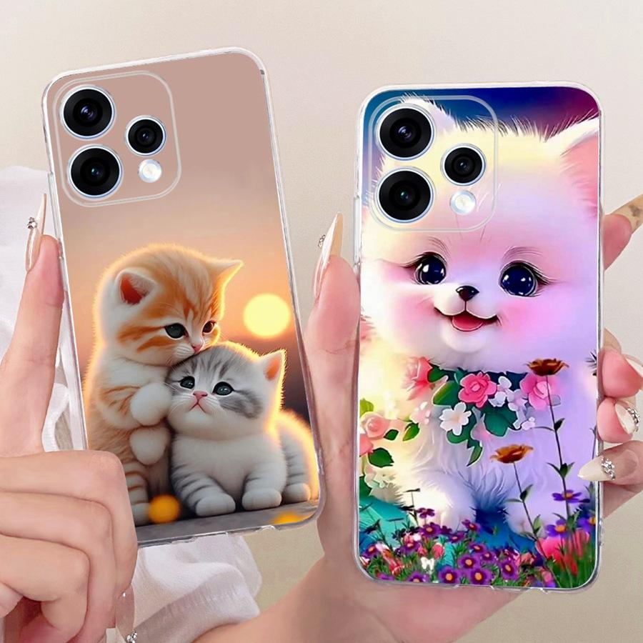 For OPPO Reno15 Reno 15F Case Cute Cat Painted TPU  Phone Case for OPPO Reno15 F Reno 15 CPH2825 Protective Soft Silicone Capa