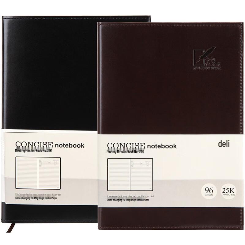 Deli 25K/96 Sheets Soft Cover Business Notebook (10-Pack)