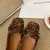 2025 new square head bow versatile light mouth soft bottom suede flat bottom Doudou pregnant women's single shoes