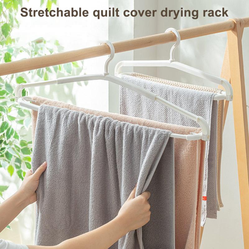 

Нескользящая вращающаяся складная вешалка, расширенная толстая опора, растягиваемая сушилка для одежды, экономия места, выдвижная