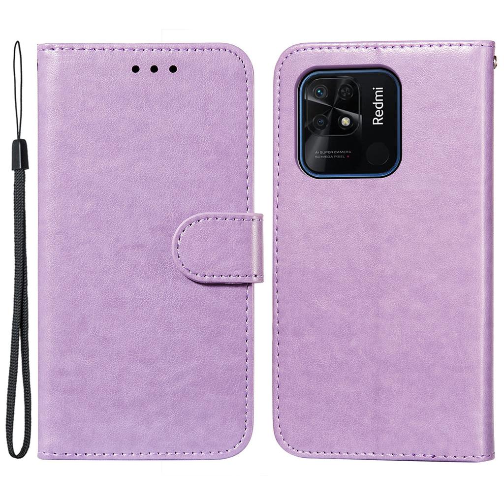 For Xiaomi Redmi 10C 4G TPU+PU Leather Wallet Stand Flip Cover Magnetic Closure Phone Case