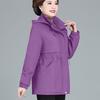 Women Winter Jacket Hood Warm Parkas Fleece Mid Length Padded Jacket Windbreakers Outerwear Mother Coat