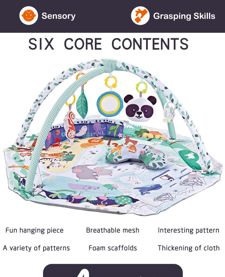 Baby Ocean Ball Fence Gym & Crawling Mat for 0-36 Months