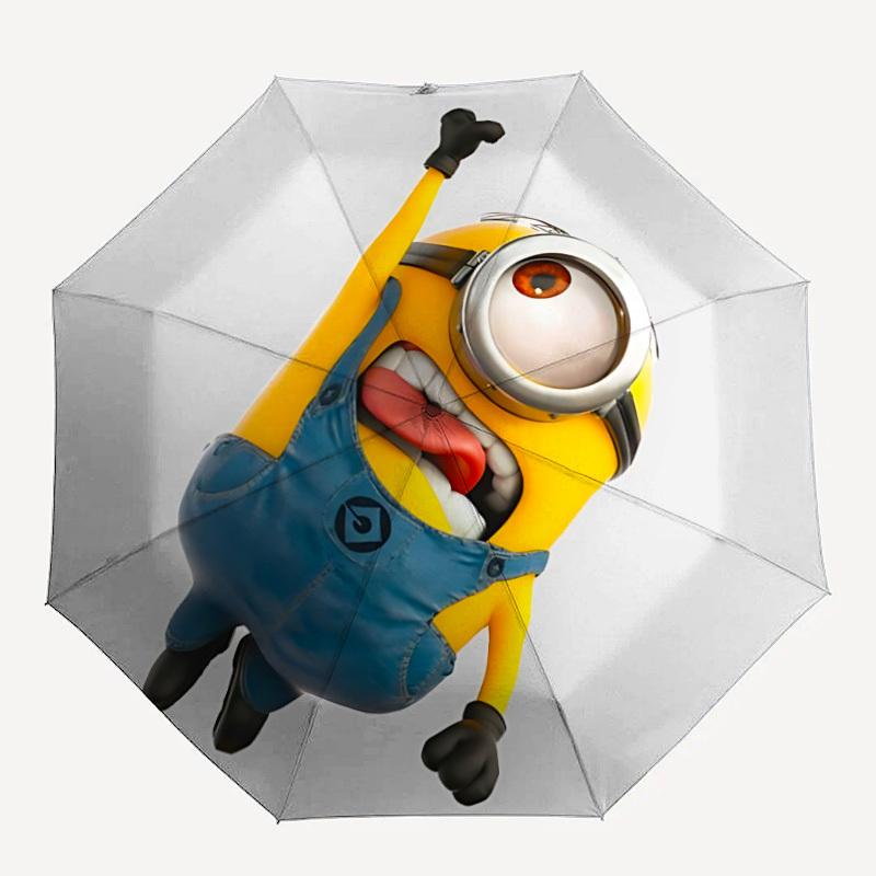 

1pc Minion Automatic Folding Umbrella, Portable Design with 8 Ribs, Casual Outdoor Accessory HolidayBirthday Gifts yy250814037