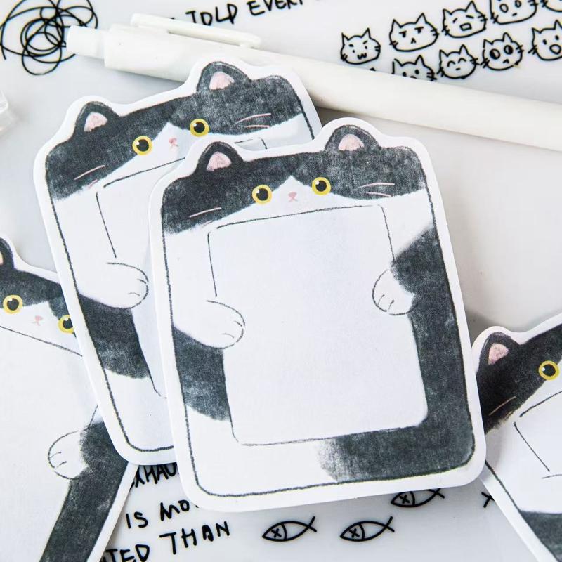 Mo Mo Cute Cat Paradise Alien Cartoon Convenient Ins Animal Note Sticky Student Message Decoration Kawai stationery Supplies