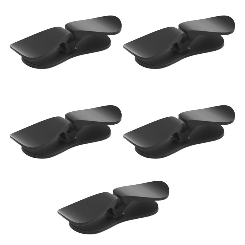 

5Pcs Reusable Adhesive Wire Holder Space Saving Cord Organization Kitchen Appliance Desk Cable Management Winder чорний