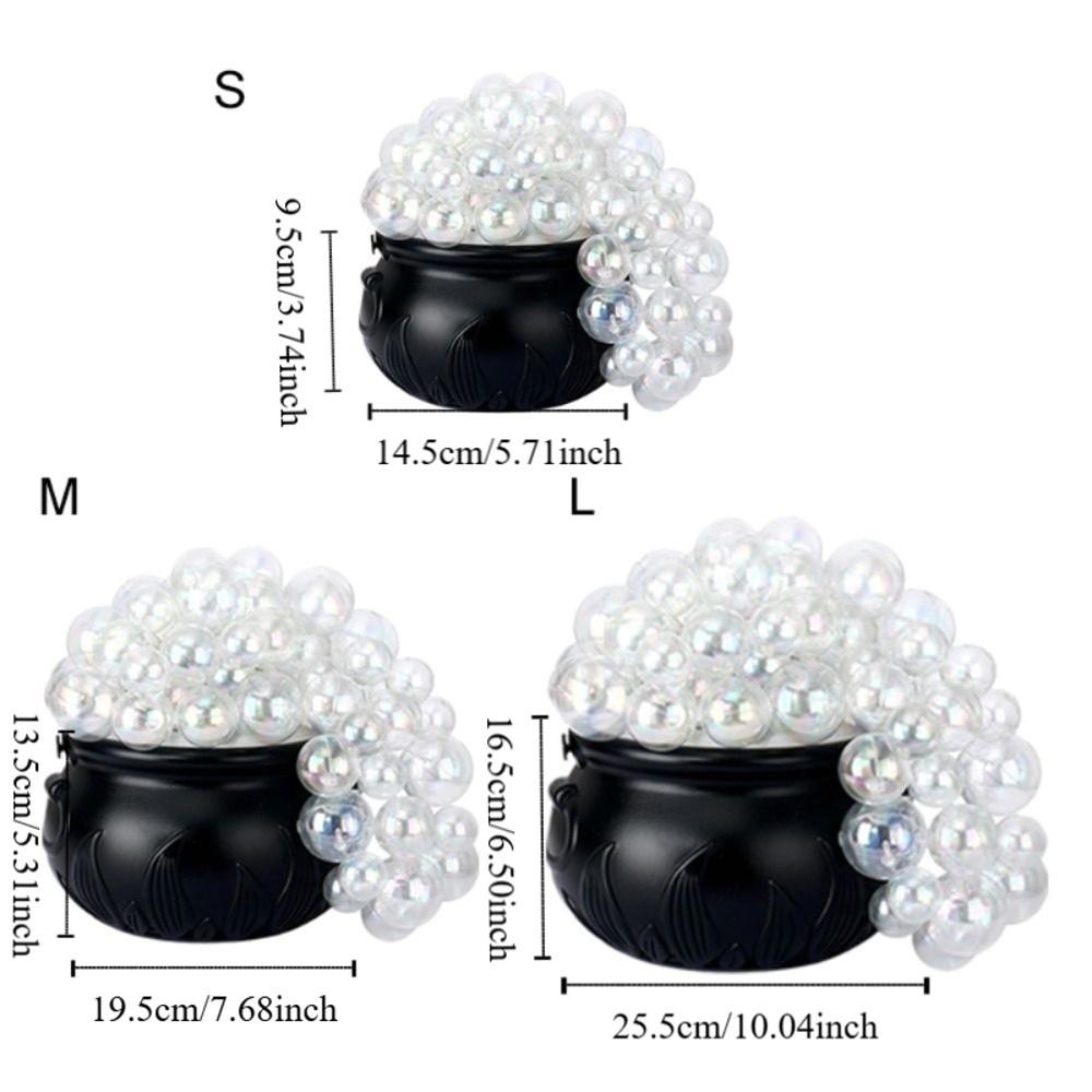 Purple Light Halloween Bubbling Cauldron Decoration Luminous Bubbling Pot Ornament  Bar