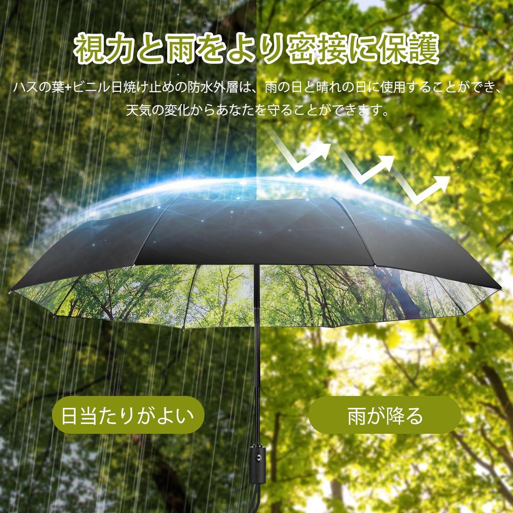 Sunshade Folding Umbrella with Automatic Compact Travel Umbrella for Premium Folding Umbrella for Sun and Cute One-Touch Open/Close, Rain, Windproof,