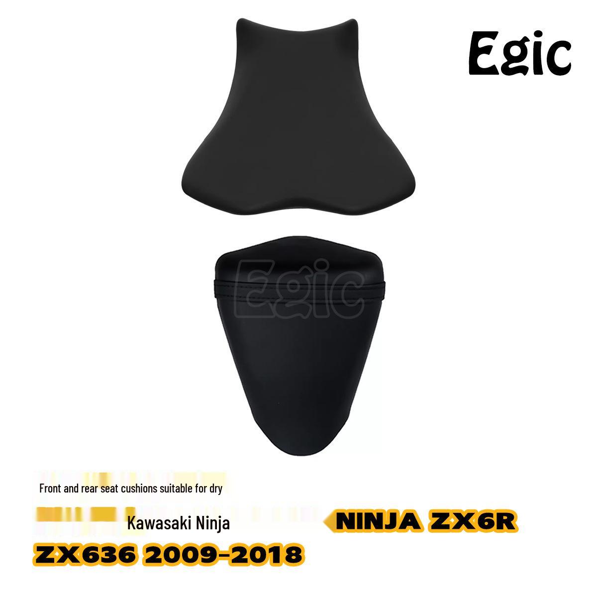 

Black Leather Seat Cushion for Ninja Kawasaki ZX6R 636 (2009-2018) Passenger Seat Cushion