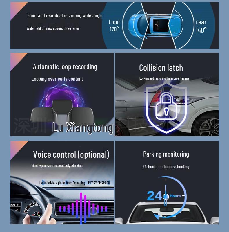 Buick Envision GS8 LaCrosse Hidden Wireless HD Dash Cam: Dual Front & Rear Cameras.