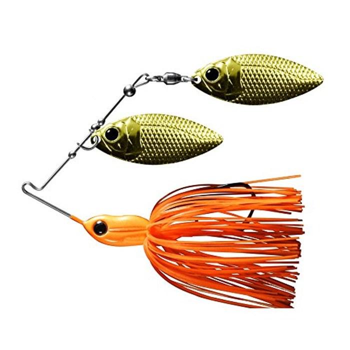 Deps Spinnerbait Mini Bros Double Willow Leaf 3/8oz Burning Orange #15