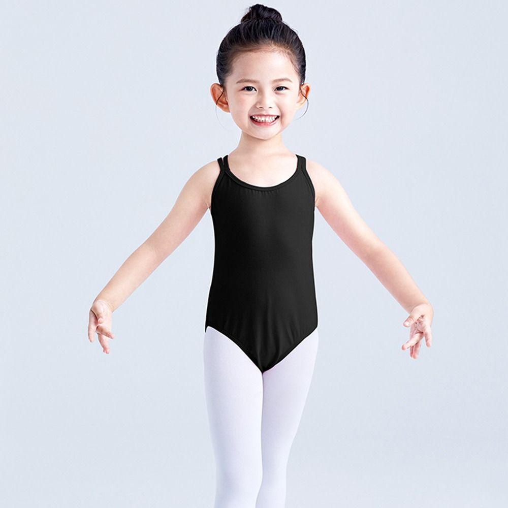 Fashion Double Camisole Girls Ballet Leotard Elastic Cotton Dance Bodysuit Cute Body Shaping Gymnastic Leotard Performance
