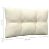 Vidaxl 9-Cz. Garden Lounge Set, Cream Cushions, Pine