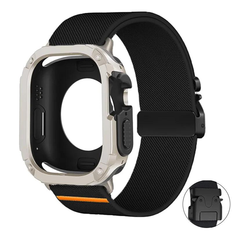 

Case+Nylon Strap For Apple Watch S11 S10 42 46mm 9 8 7 6 5 4 SE3 PC+TPU Protective For Iwatch Ultra 3 49mm 45mm 41 44 40mm 38mm Series 654 SE 44mm