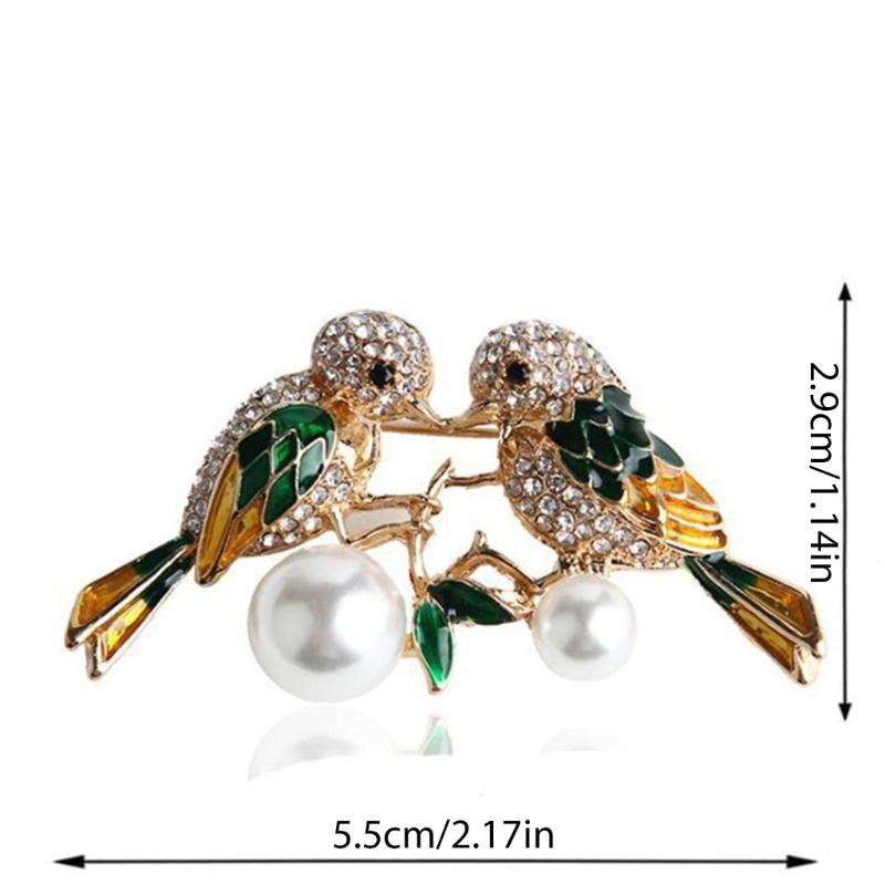 Spilla Spilla Uccello Strass Delicato per Donne Ragazze Zircone Api Farfalla Animali Distintivi Abbigliamento Gioielli da Banchetto
