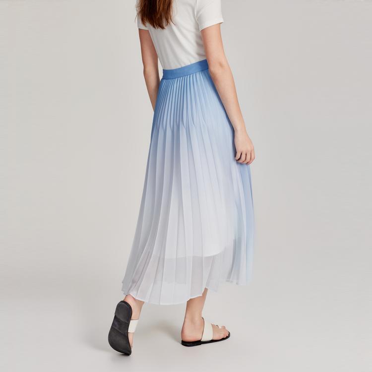 ELLE High Waist Gradient Casual Long Skirt Women skirts Blue ER47735