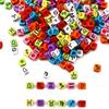 50pcs 7x7mm Acrylic Cubes Constellation Beads For DIY Jewelry Making Necklace Bracelet