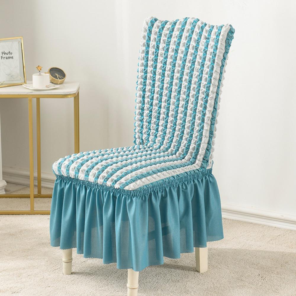 3D Bubble Lace Chair Cover Universal Stretchable Full Coverage Dining Chair Slipcover