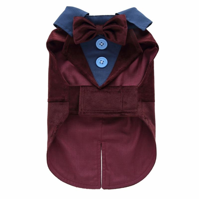 Sesja zdjęciowa Pies Smoking Mały Pies Garnitur Miękki Poliester Pasek Uroczy Zwierzę Ślubne Ubranka dla Szczeniaka Impreza Urodzinowa Prezent