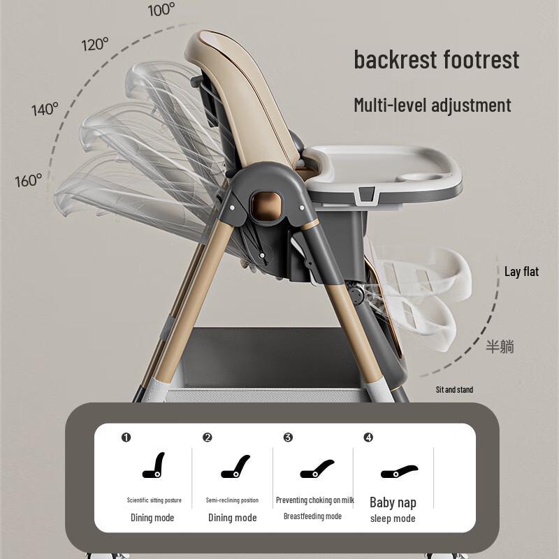 Foldable Multi-functional Baby High Chair