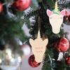 Unpainted Wood Cutout Hanging Ornaments Unicorns Wood Crafts Label Plaques with Rope