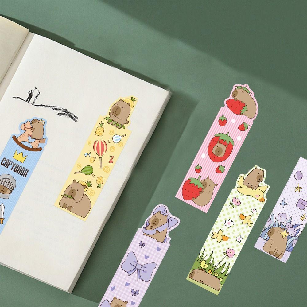 30Pcs/Set Reading Stationery Capybara Bookmark Book Decoration Page Pagination Marker Library