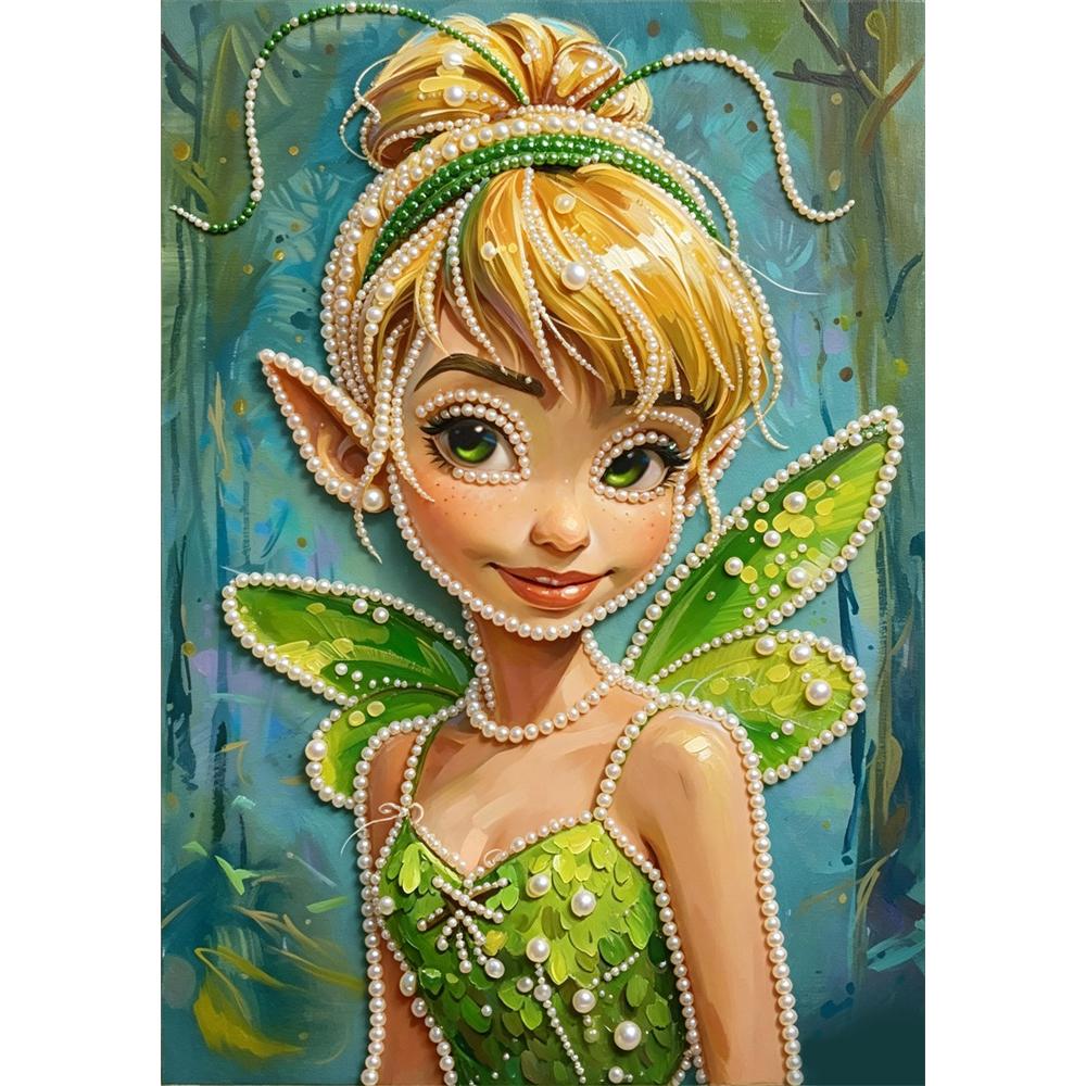 

Disney Pearl Painting Wonderful Fairy Tinker Bell Pearl Art Painting Kit Art Pearl Painting Kit Adult Beginner Gift Creative Home Wall Decor 30x40