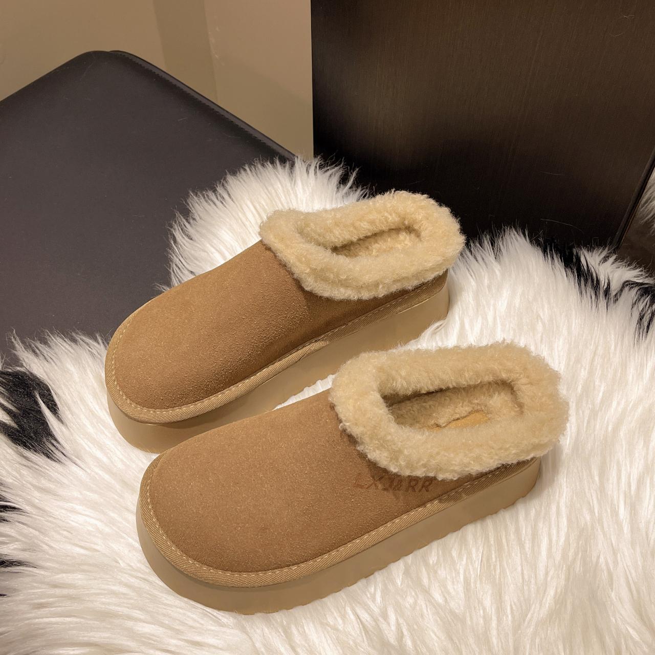 

Обувь для женщин зимние женские сапоги без застежек черные с круглым носком из цельного флоксового плюша теплые на среднем каблуке водонепроницаемые повседневные зимние сапоги для женщин 35