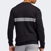 adidas Originals OUTLINE TRF CRW Large Logo Printing Round Neck Pullover Black Men's ED4687