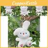 Plush Adorable Bunny And Bear Keychain Pendant With Soft Short Fur For Accessories Cute