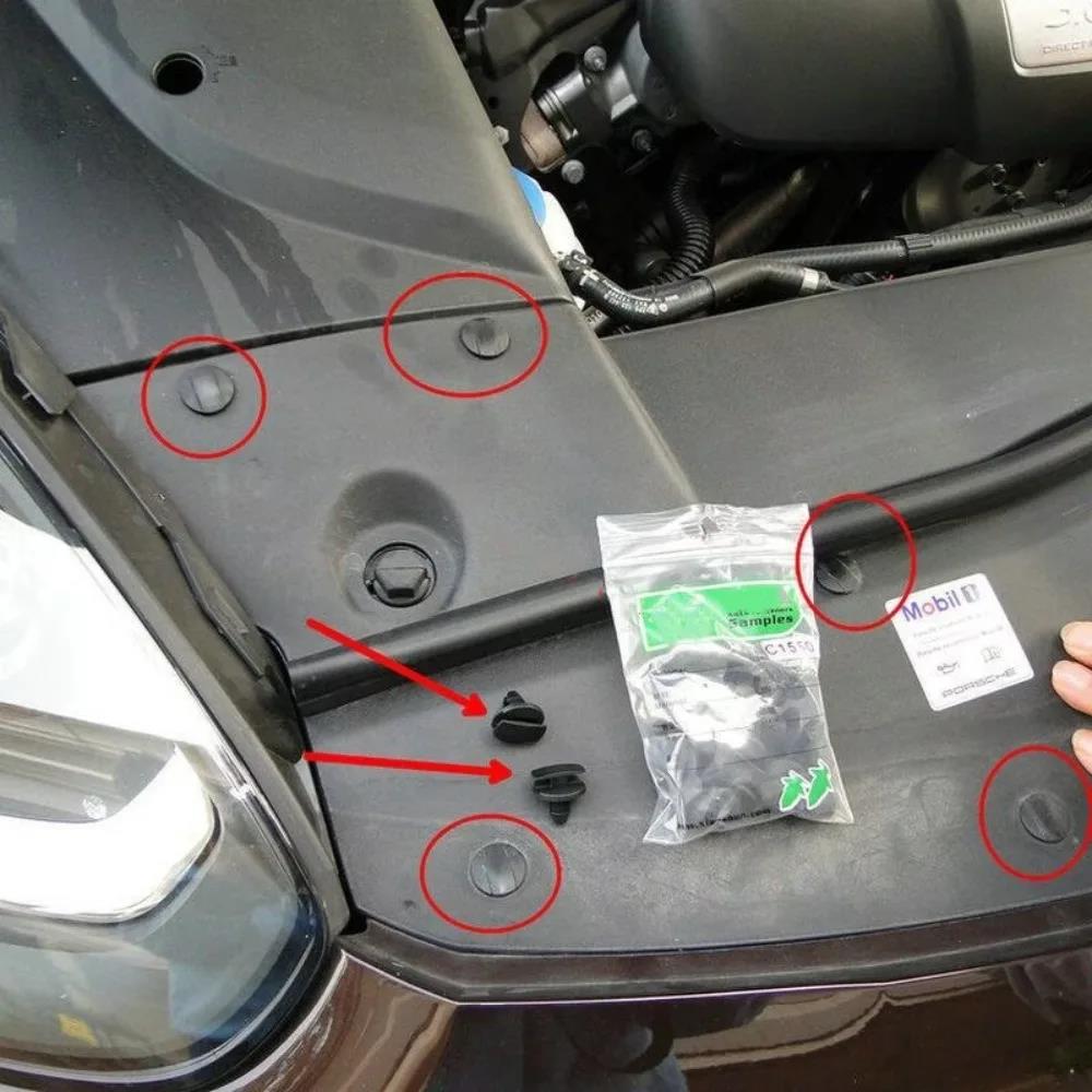100Pcs Car Fastener Clip Push Retainer Clip Repair for Peugeot Citroen Bumper Rivet Fender Fixed Clamp Black Retainer Trim Panel