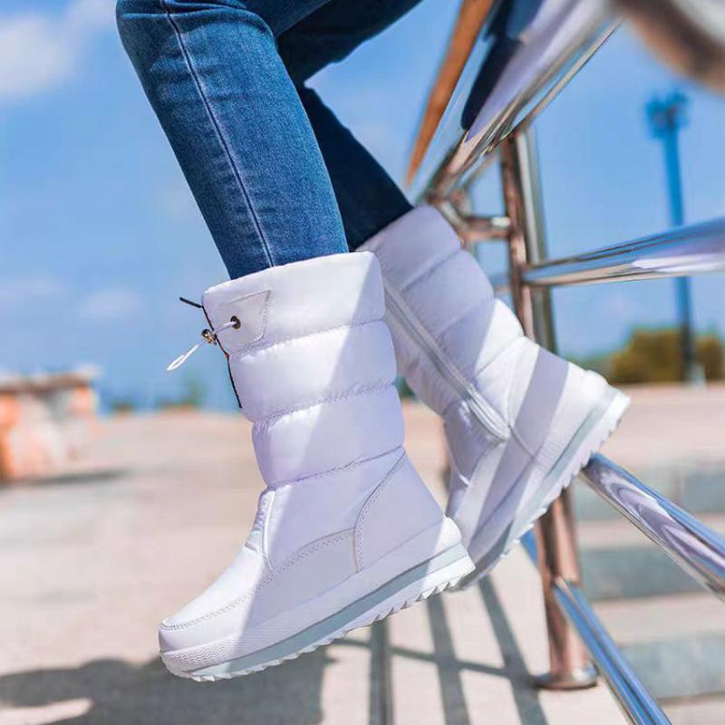 Women's winter padded waterproof comfortable warm cold -40 ° lightweight hiking waterproof non-slip thick-soled snow boots