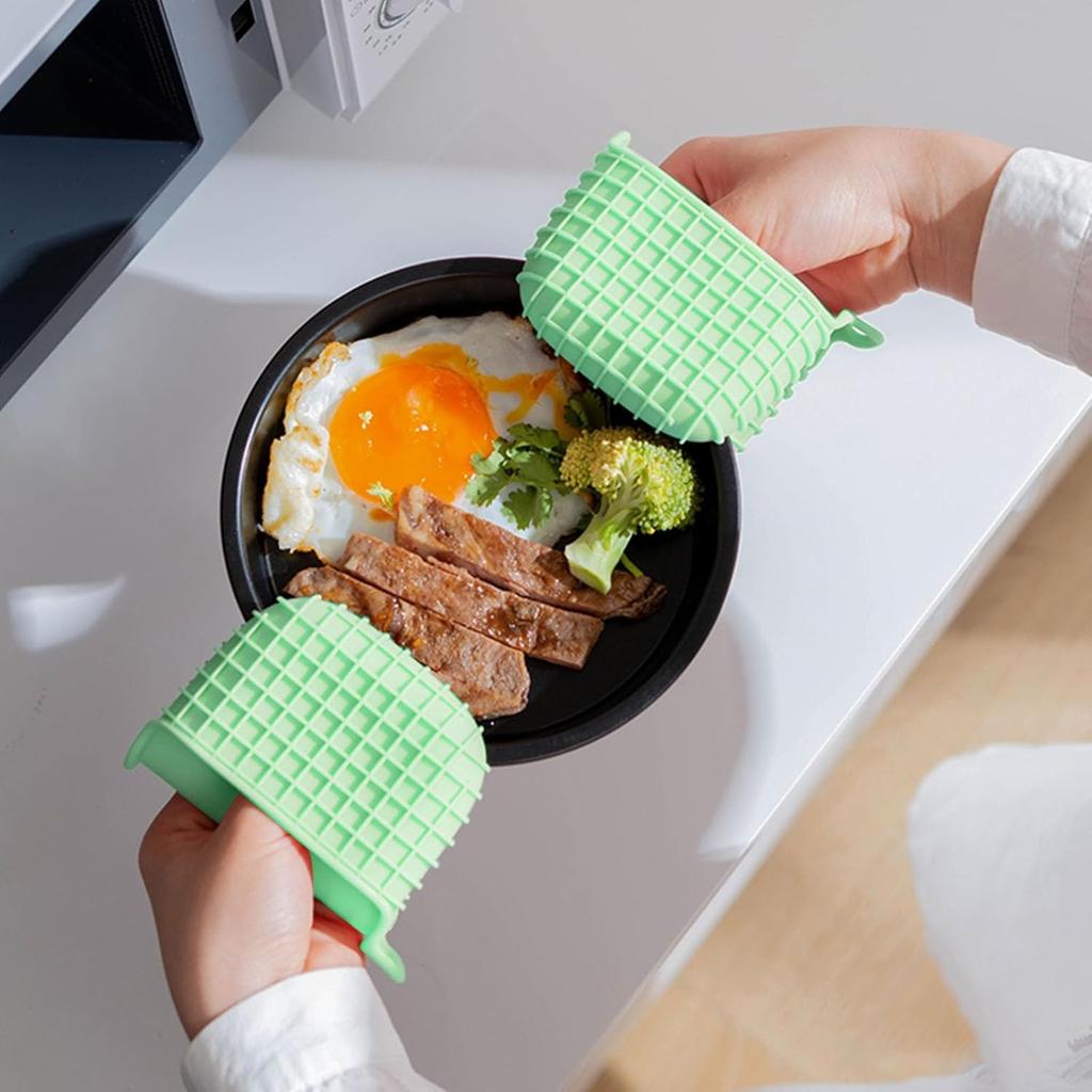 Mini Silicone Oven Mitts Set, Oven Mitts Heat Insulation, Oven Gloves for Kitchen Cooking and Ba