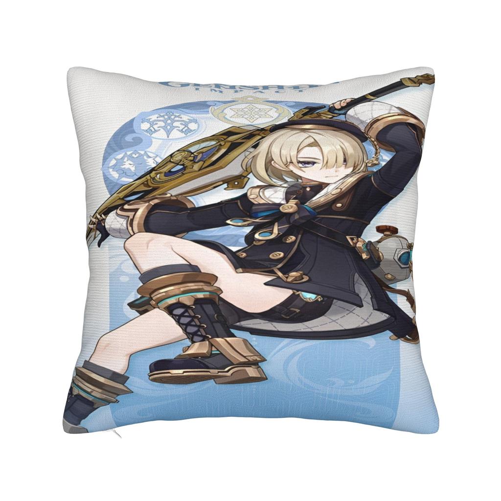 Yae Miko Genshin Impact Printing Pillowcases Cushion Cover Pillow Covers Y2K Sofa Decor Zipper Multi Size