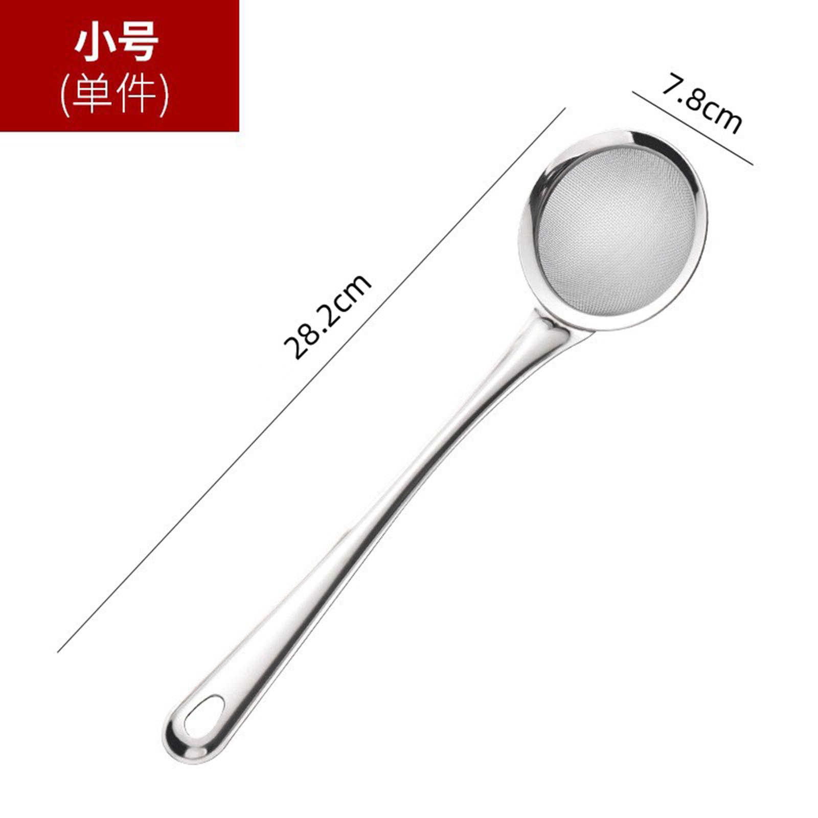 Маленькая, с круглой ручкой, глубокая, из нержавеющей стали, с ячейкой 30 Mesh, фильтр-ложка