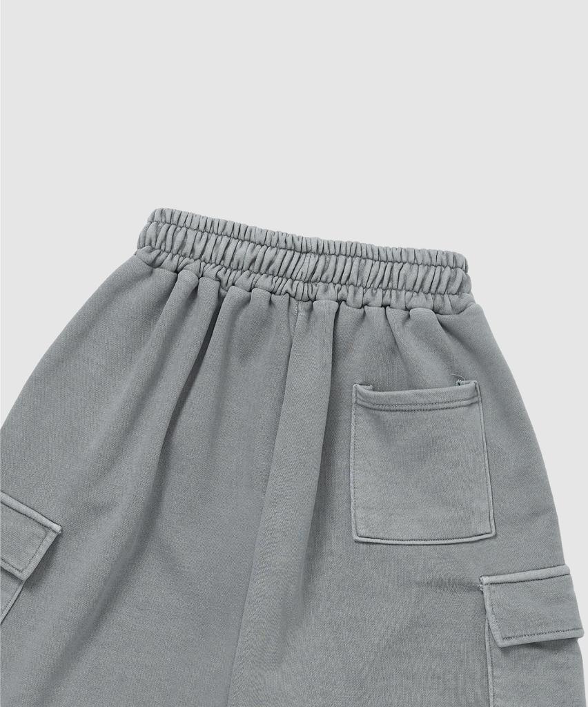 ANDAGAIN Washed Cargo Bermuda Sweatpants