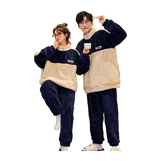 Jutaopin Пара пижам Зимний matching look Пижама Мужская Пушистая домашняя одежда Пижама для пары Осень/Зима Пара пижам Длинный рукав Домашняя одежда Пара Пушистая