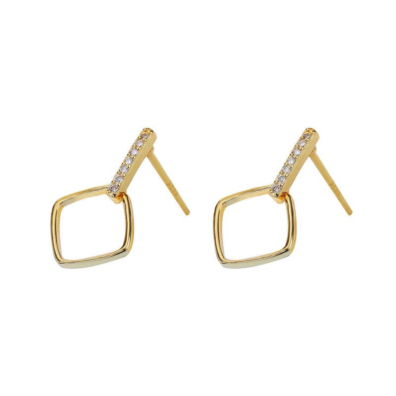 

Геометрический кулон с подвижностью и простым дизайном Серьги Классный стиль