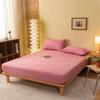 Skin Friendly Cotton Fitted Cover Sheet With Elastic Bands Mattress Cover Solid Color Fitted Sheet King Size Bed Sheet