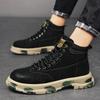 Autumn and winter new youth outdoor high-top Martin boots men's trend lace-up casual tooling shoes leather boots