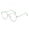 Korean Retro Metal Frame Square Row Men's and Women's Anti-blue Light/anti-radiation Glasses