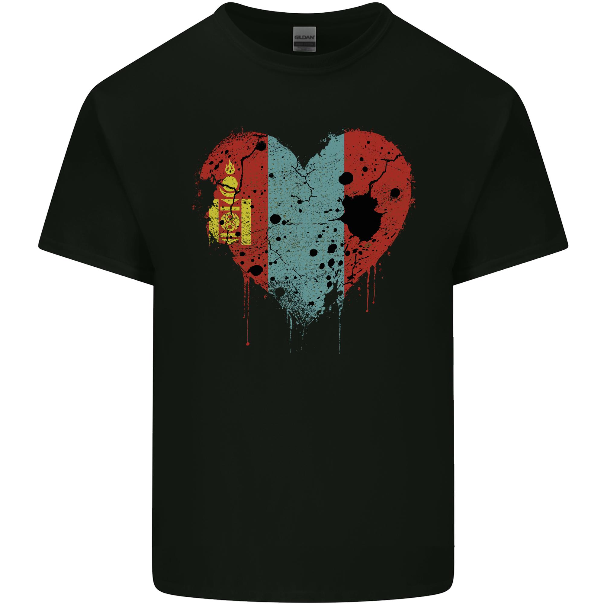 Love Mongolia Flag Mongolian Day Football Unisexs Light Cotton Tshirt S