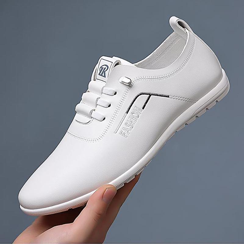 

Summer one-pedal breathable little white shoes men s versatile casual soft-soled driving shoes lightweight Doudou shoes soft-sided men s shoes 44